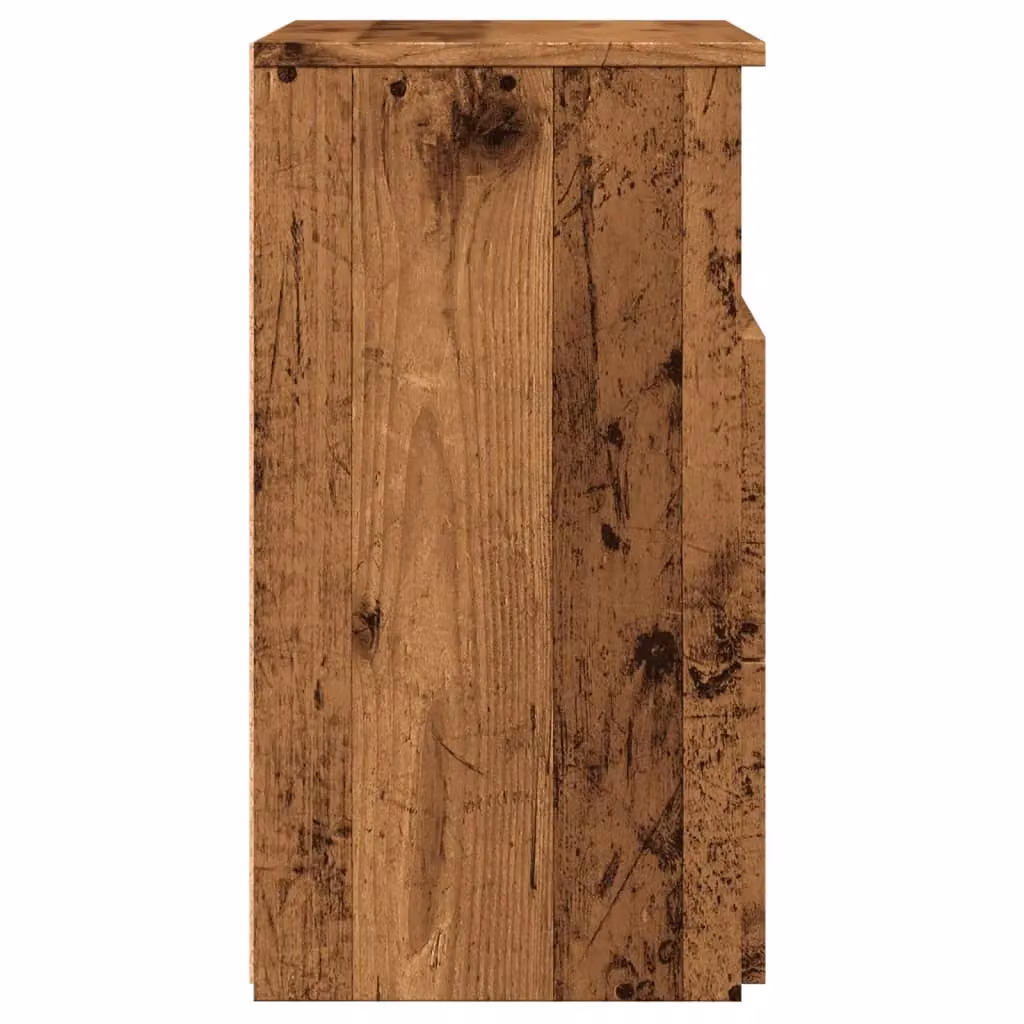Berkfield Home Bedside Cabinet in Brown Old Wood, W/D/H: 50 x 32 x 60 cm – 5