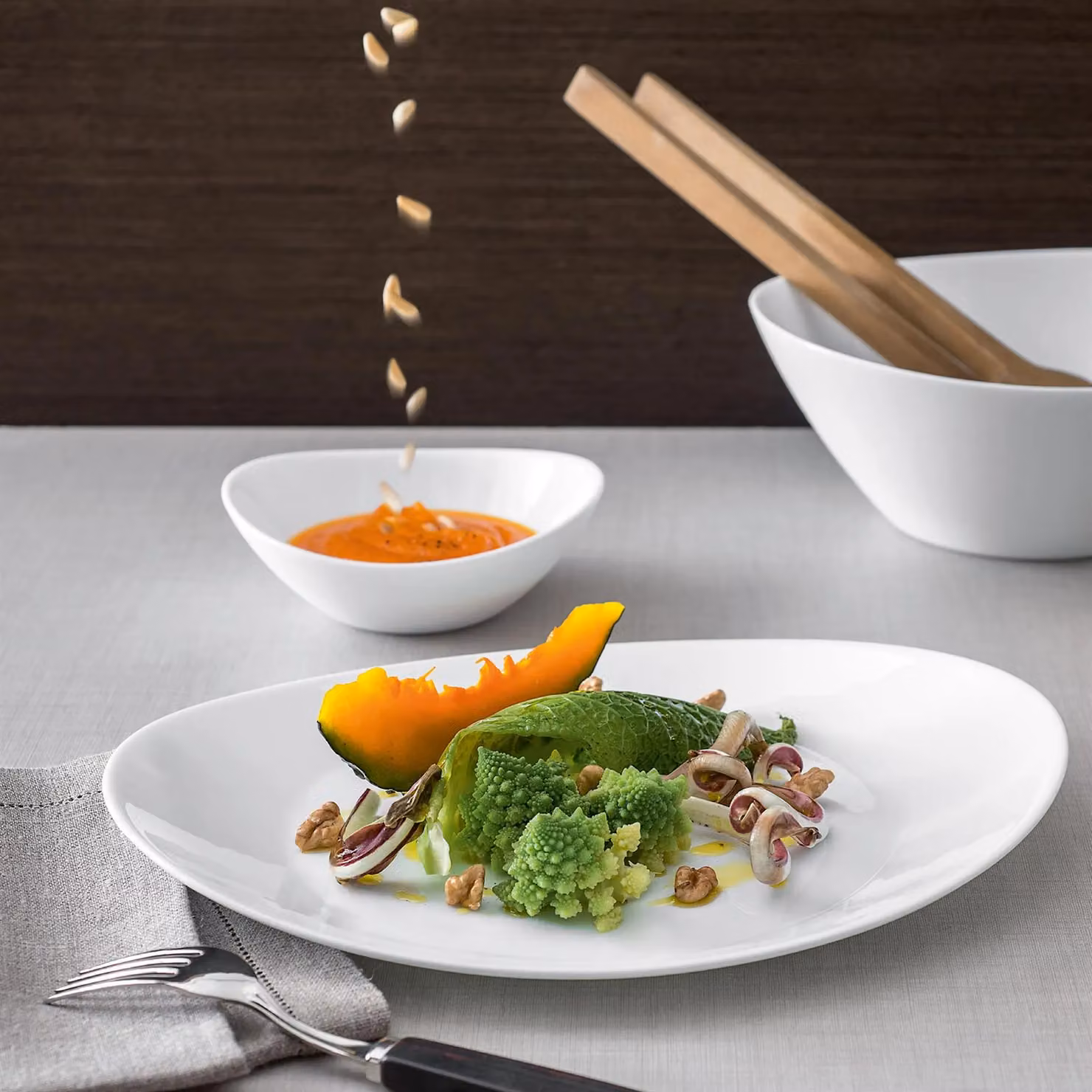 Bormioli Rocco Prometeo White Oval Glass Dinner Plates, 32 cm, Pack of 6 – 2