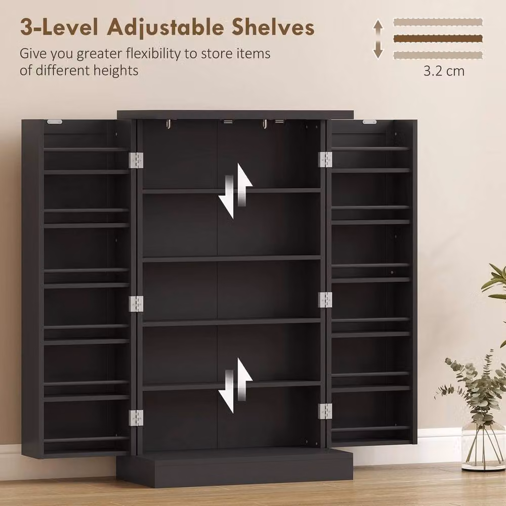 Havendro Modern Grey Kitchen Cupboard with 5 Tiers and 12 Spice Racks – 3