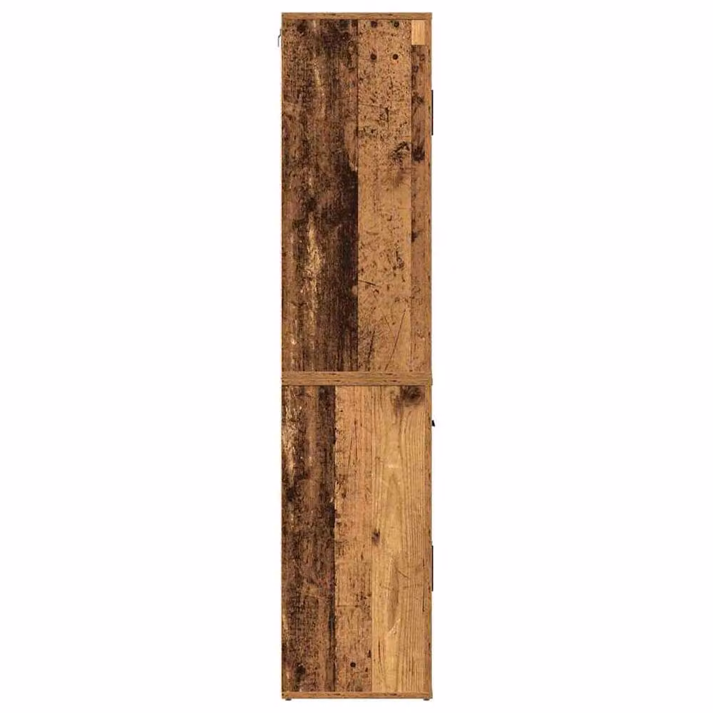 Berkfield Home Old Wood Highboard in Brown, W/D/H: 80 x 33 x 150 cm – 4