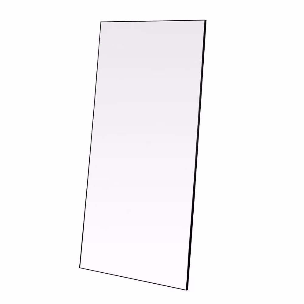 Yearn Mirrors Large Full Length Minimalist Rectangular Hanging Mirror in Black, W: 90 cm, H: 180 cm – 2