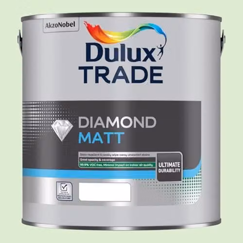 Dulux Trade Diamond Matt Wellbeing Water Based Paint, Multicolour Green, 2.5 l