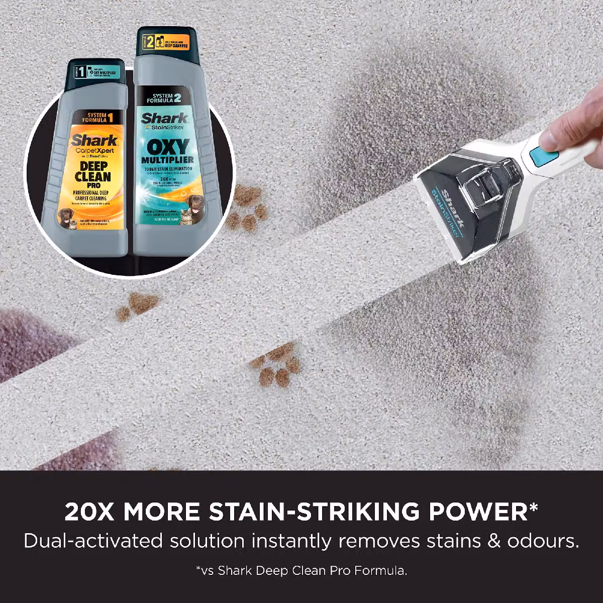 Shark StainStriker Pet Stain and Spot Cleaner in White, Turquoise and Blue – 5