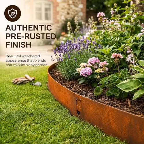 Nicoman Corten Steel Garden Lawn and Border Edging in Bronze – 2