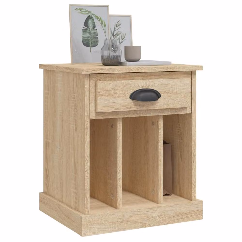 Berkfield Home Set of 2 Sonoma Oak Bedside Cabinets in Light Brown, W/D/H: 43 x 36 x 50 cm – 3