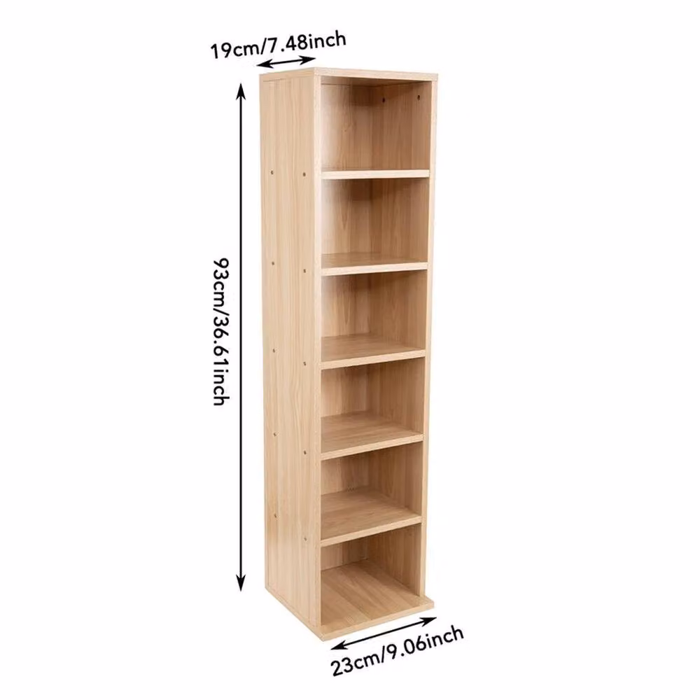 EONLION Brown Wooden Wall Mounted CD DVD and Game Display Shelves, Width: 100 cm – 2