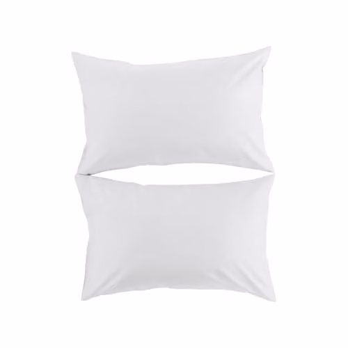Christy 500TC Mako Satin Cotton Pillowcase Pair in White, W: 50 cm x L: 75 cm