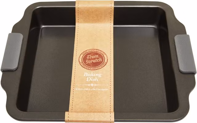 Orsina Non Stick Rectangular Carbon Steel Roasting Dish with Silicone Handles, Grey