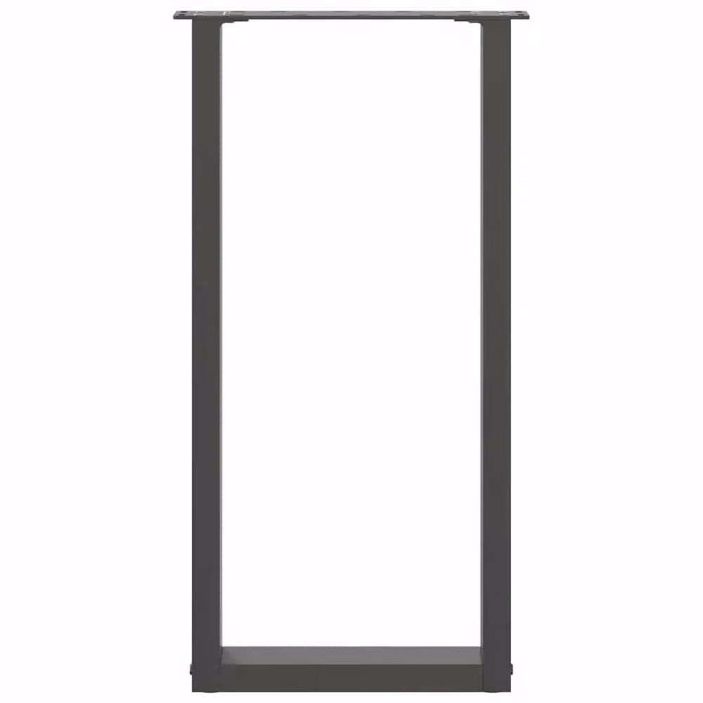 Berkfield Home U-Shaped Coffee Table Legs, 2 Piece Set, Anthracite Black Steel, W/D/H: 38 x 38 x 72-73 cm – 3