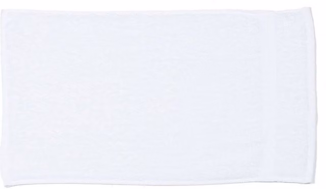 Towel City Luxury White Cotton Guest Towel with Border and Hanging Loop