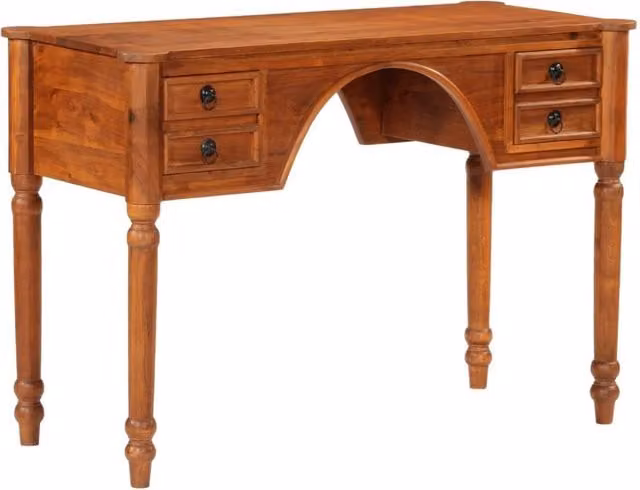 Berkfield Home Acacia Wood Writing Desk in Brown, W/D/H: 110 x 50 x 76 cm