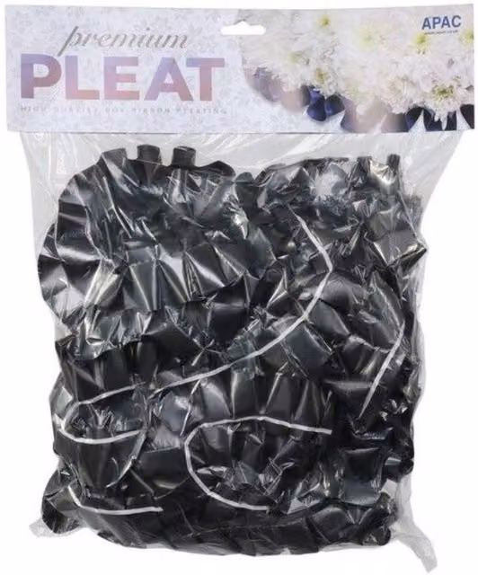 KDMD Premium Black Pleat Ribbon, 50mm x 30m – 1