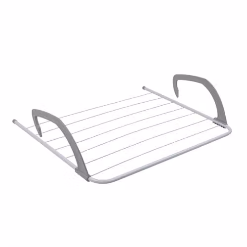 JVL White Foldable Over Door Radiator Clothes Drying Airer Made of Coated Steel – 1