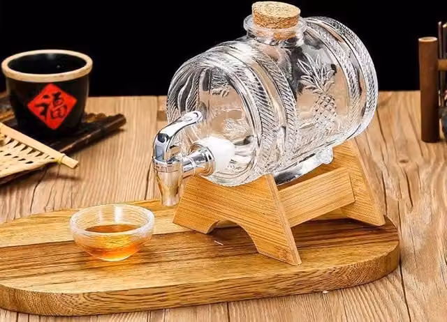 Leaper Thickened Glass Drink Dispenser in Clear – 1