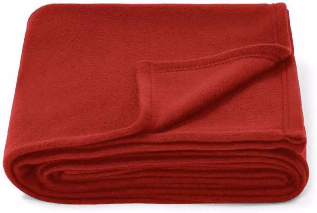 Brand Lab Red Polyester Fleece Blanket W/D: 150 x 120 cm – 1