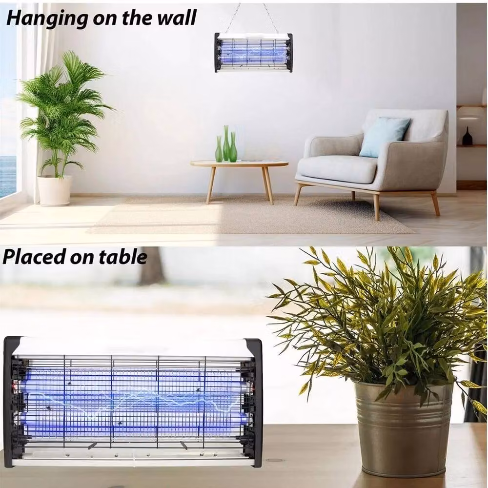NESTLUNE 30W Electric Insect Mosquito Fly Bug Zapper, Black, W: 100 cm, H: 50 cm, D: 50 cm – 2