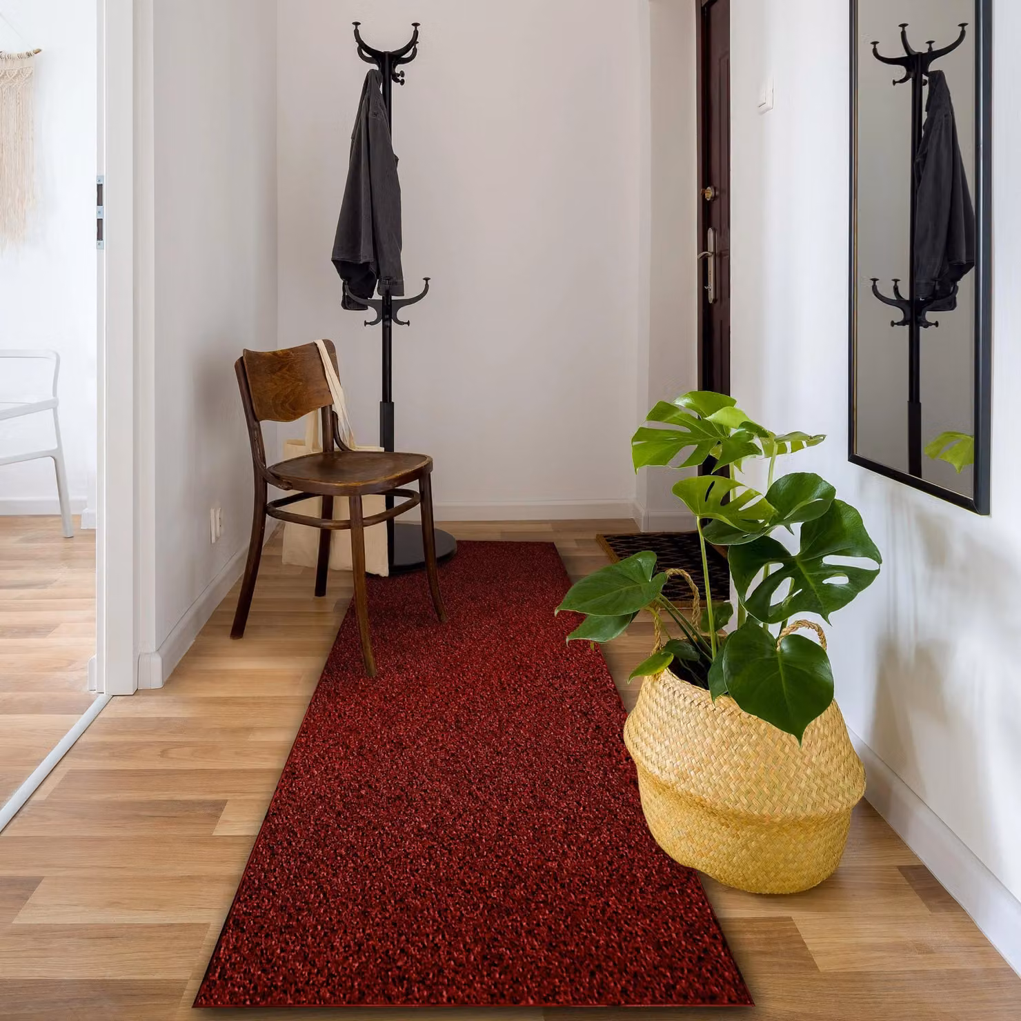 RugsX Traffic Burgundy Runner in Red, W/D/H: 120 x 370 cm – 5