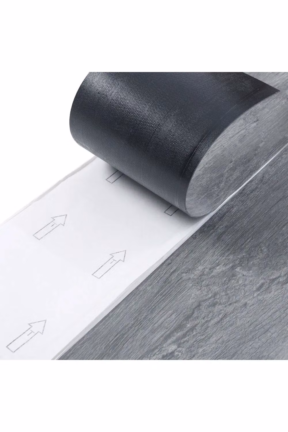 Living and Home 36-Piece Dark Grey Self-Adhesive Wood Grain Effect PVC Flooring, 5m² Pack – 4