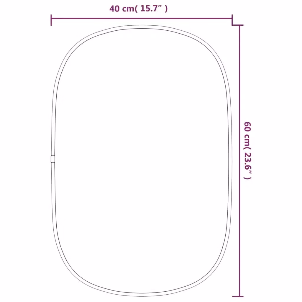 Berkfield Home Minimalist Rectangular Wall Mirror, Black, W: 60 cm, H: 40 cm – 3
