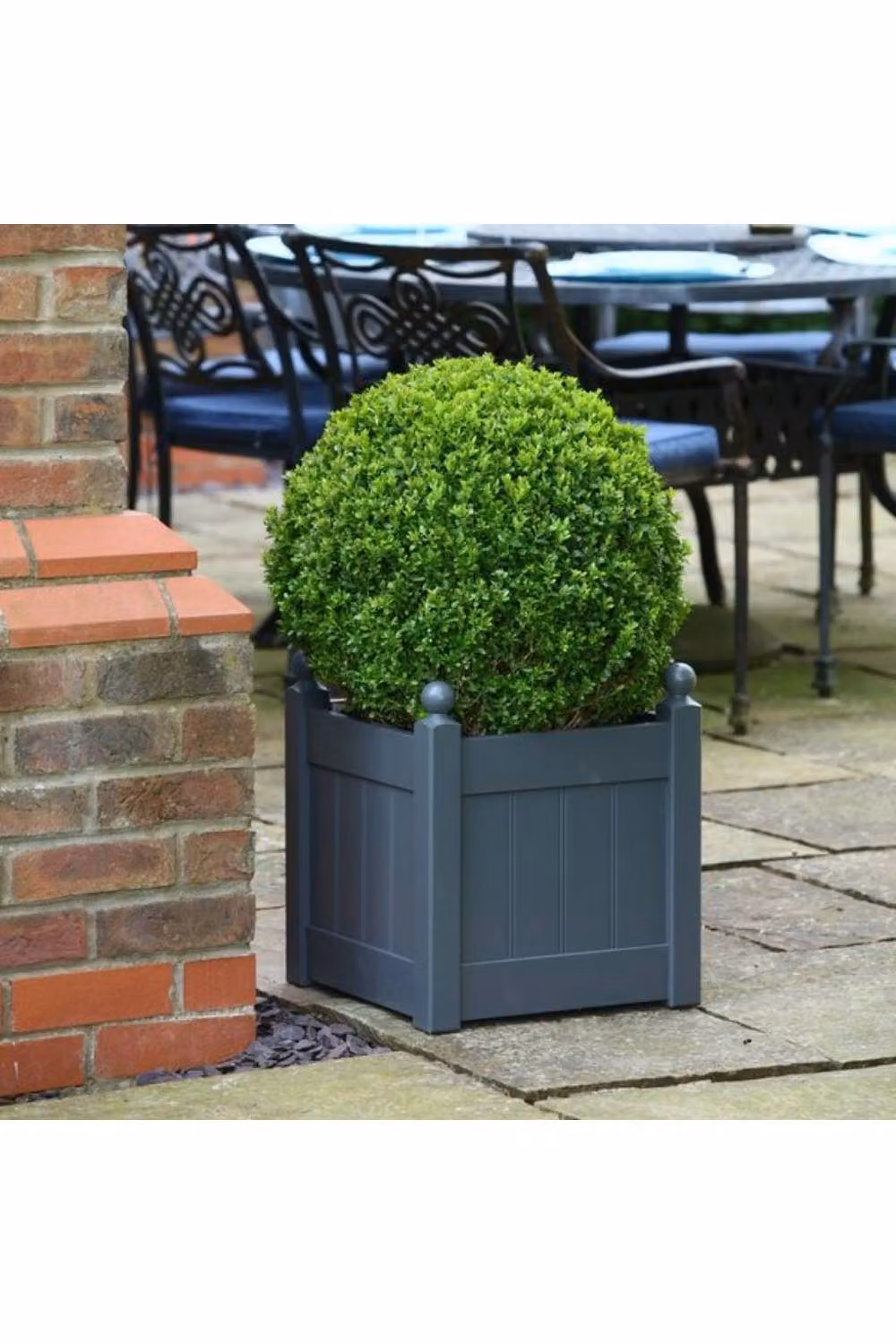 AFK Large Classic Painted Wood Planter in Anthracite – 2