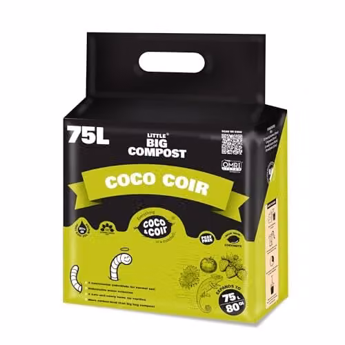Coco&Coir Organic Peat-free Coir Compost, Natural Coconut Fibre Potting Soil and Reptile Substrate, 75 l – 1