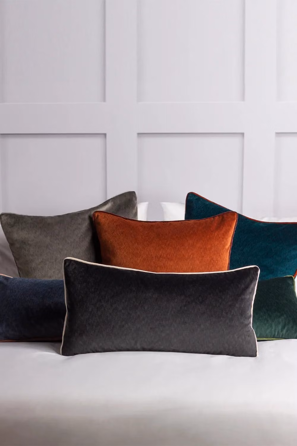 Paoletti Square Velvet Cushion in Grey and Silver, W/D/H: 50 x 50 x 50 cm – 4