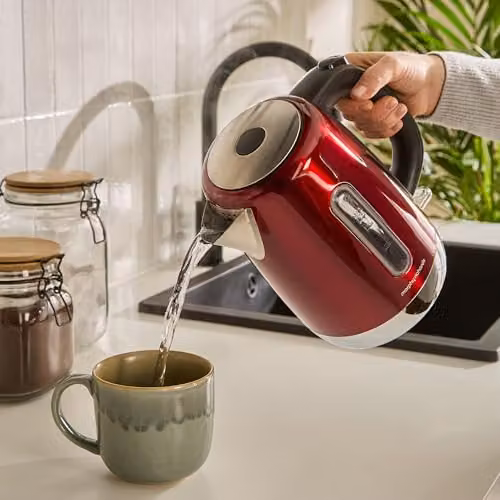 Morphy Richards Equip Stainless Steel Jug Kettle, Red, 1.7 l – 4