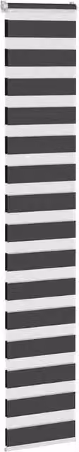 Berkfield Home Elegant Zebra Blind in Black Polyester, W: 45 cm, H: 230 cm