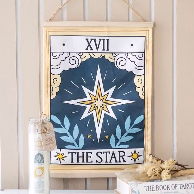 Uniqueful The Star Vintage Tarot Abstract Textile Wall Hanging in Multicolour – 1
