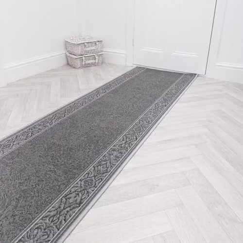 runrug Loop Pile Hallway Runner Rug in St Tropez Grey, W: 100 cm, L: 180 cm, Thickness: 5.4 mm – 5