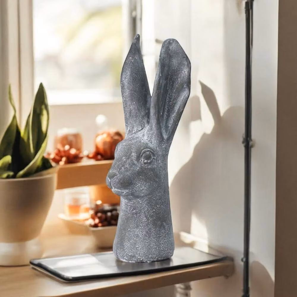 Minster Rabbit Ornament in Grey, W: 11 cm, D: 11 cm, H: 29 cm – 3