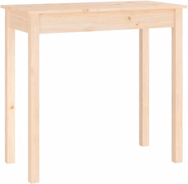Berkfield Home Rustic Solid Wood Pine Console Table in Light Beige, W/D/H: 80 x 40 x 75 cm