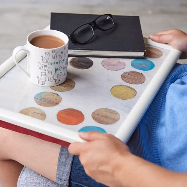Creative Tops Retro Spots Lap Tray, Multicolour, W: 44 cm, D: 34 cm