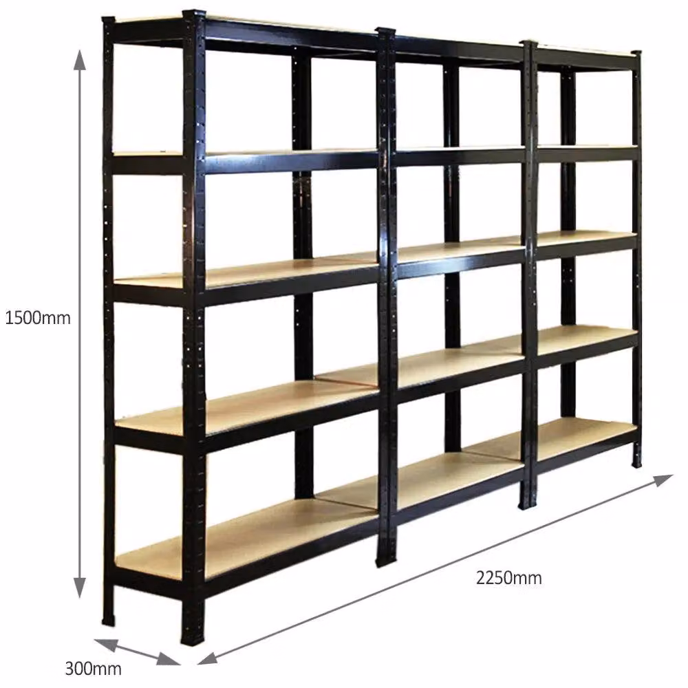 Monstershop Monster Racking T-Rax Heavy Duty Metal Shelving Unit, Black, W: 75 cm, D: 30 cm, H: 150 cm – 3