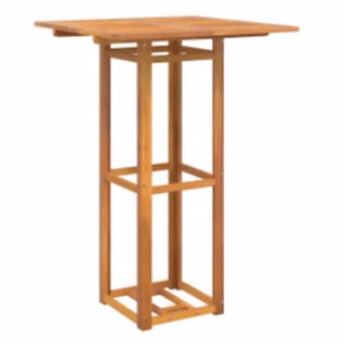 vidaXL Rustic Brown Acacia Wood Bistro Table, W/D/H: 75 x 75 x 110 cm – 1