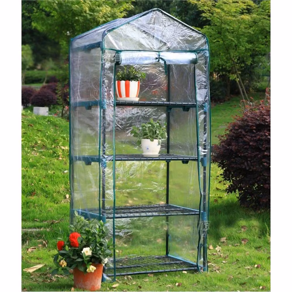 Nordara 4 Tier Greenhouse Replacement Cover in Clear PVC, 0.6m2 – 2