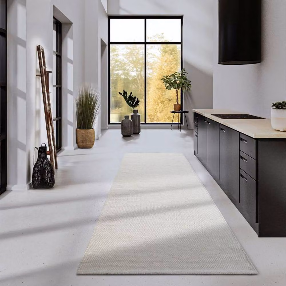 THE RUGS Delhi Pradesh Handwoven Reversible Wool and Cotton Rug in White, W: 160 cm, D: 230 cm – 2