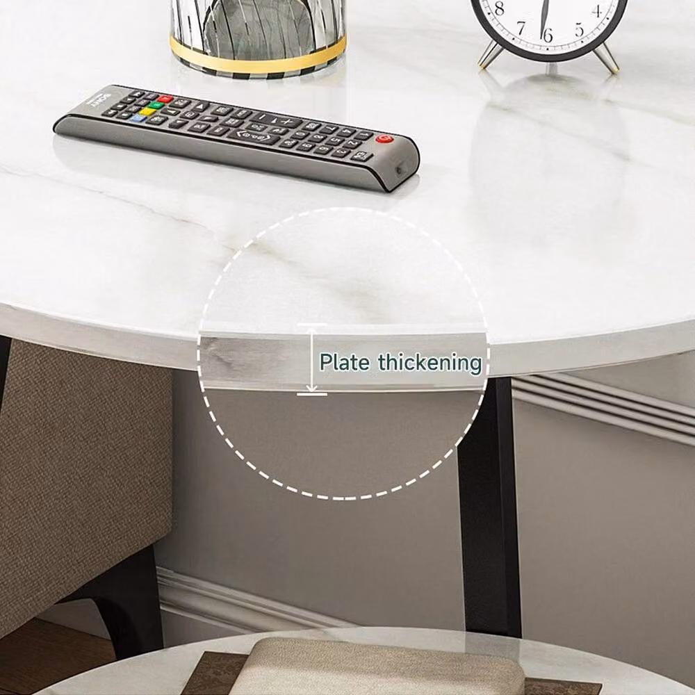 KORVIXA 2 Tier Round White Coffee and Side Table – 3