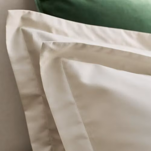 Christy 400TC Luxury Mako Satin Cotton Pillowcases, 2 Pack, Beige, W/H: 50 x 75 cm – 1