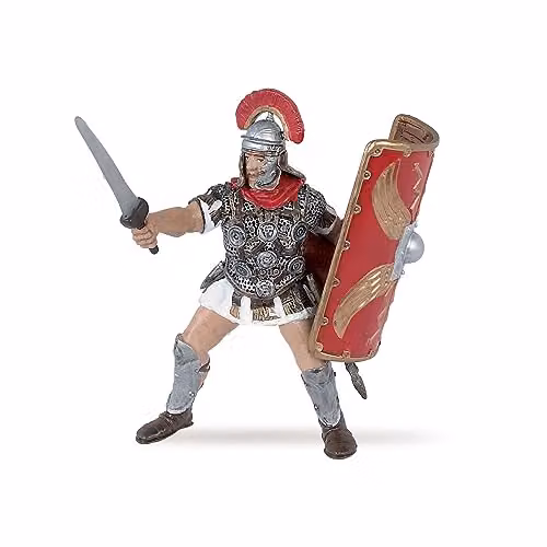 Papo Roman Centurion Toy Soldier Historical Series, Red and Multicolour Plastic Figure