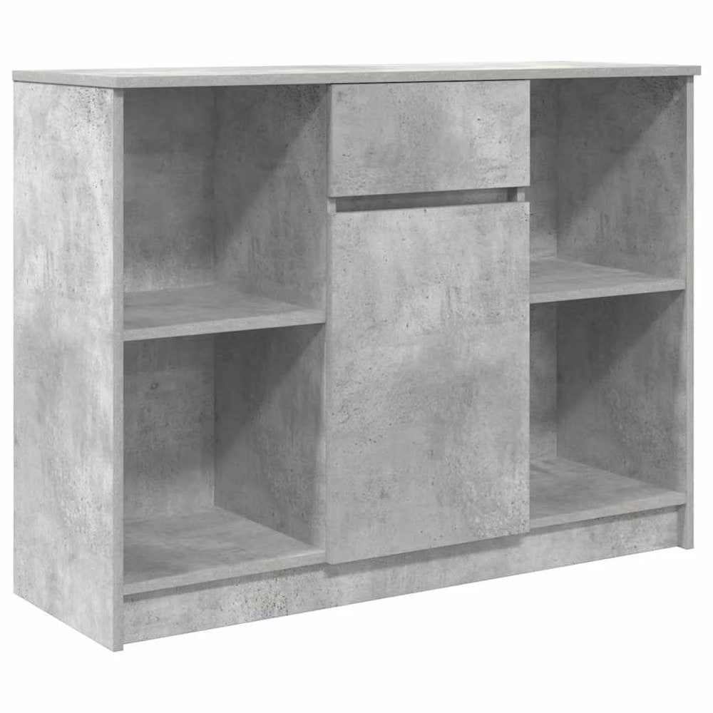 Berkfield Home Sideboard in Concrete Grey with Drawer, W/D/H: 101 x 35 x 76 cm – 2