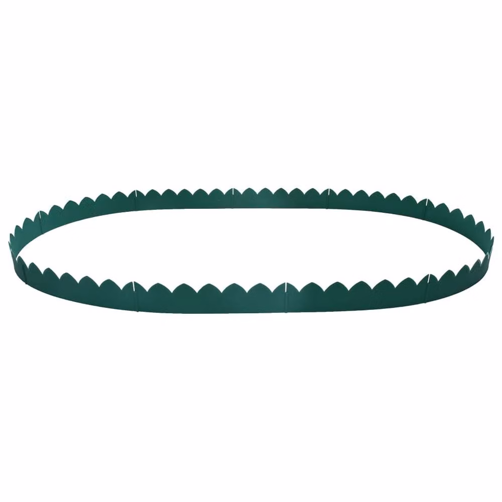 Berkfield Home Green Plastic Lawn Edgings, 10 Pieces, W: 65 cm, H: 15 cm – 4