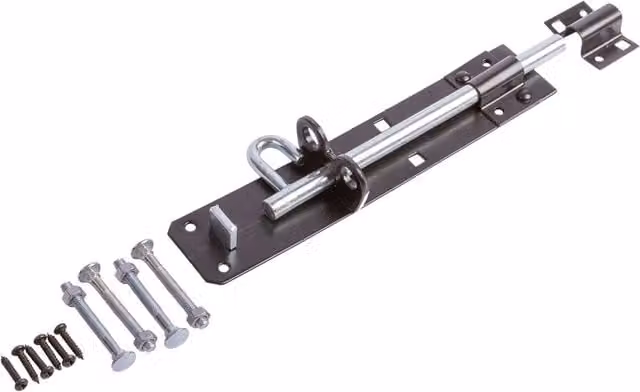 Blackspur Galvanised Steel Brenton Gate Bolt in Black