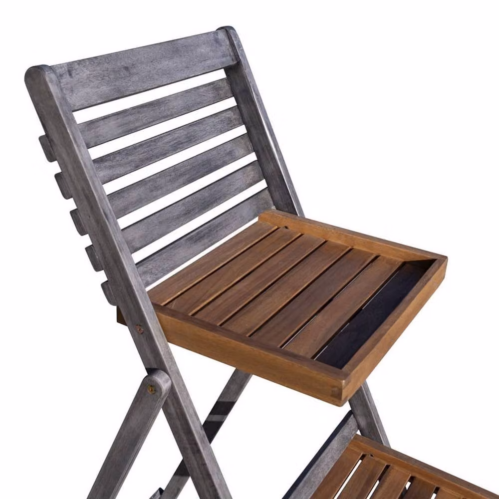 Rowlinson Alderley Large Wooden Plant Ladder in Grey and Multicolour, W: 103 cm, H: 50 cm – 7