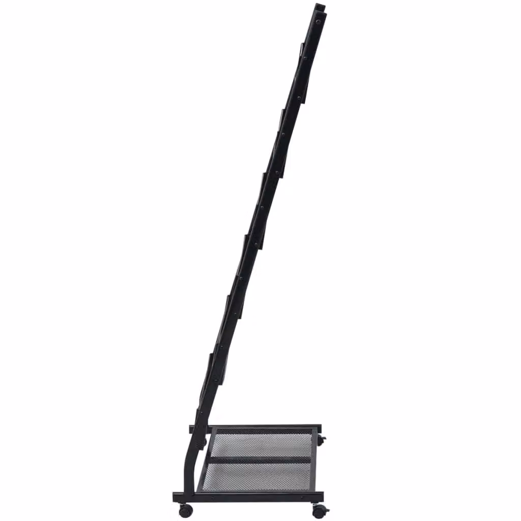 Berkfield Home Modern Metal Magazine Rack in Black, W/D/H: 47.5 x 43 x 133 cm – 2
