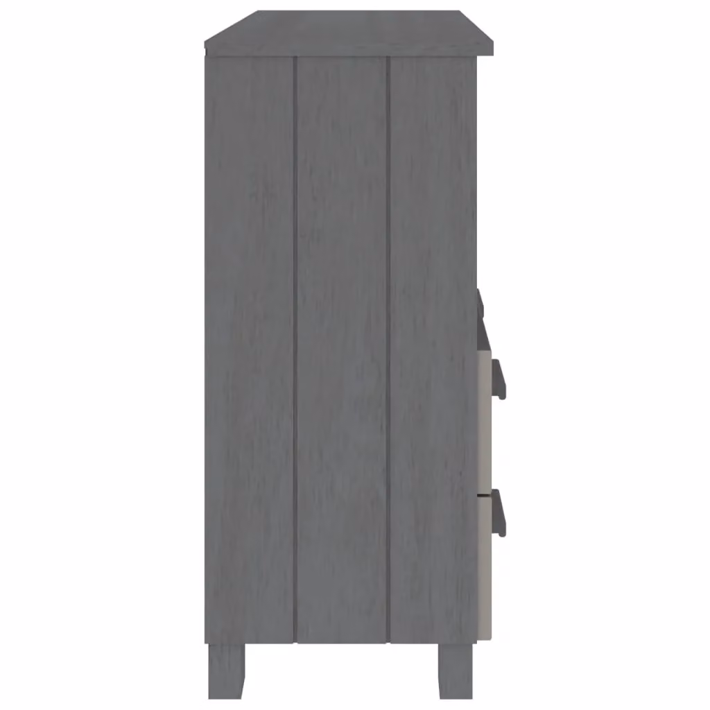 Berkfield Home HAMAR Sideboard in Dark Grey Solid Pine Wood, W/D/H: 85 x 35 x 80 cm – 3