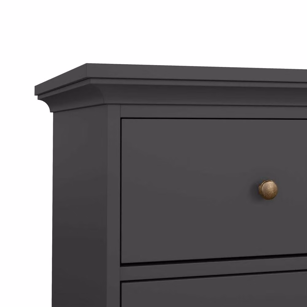 Wyld Haus Osaka Farmhouse Wide 8 Drawer Chest in Dark Grey Wood, W/D/H: 183.4 x 48.5 x 86.8 cm – 4