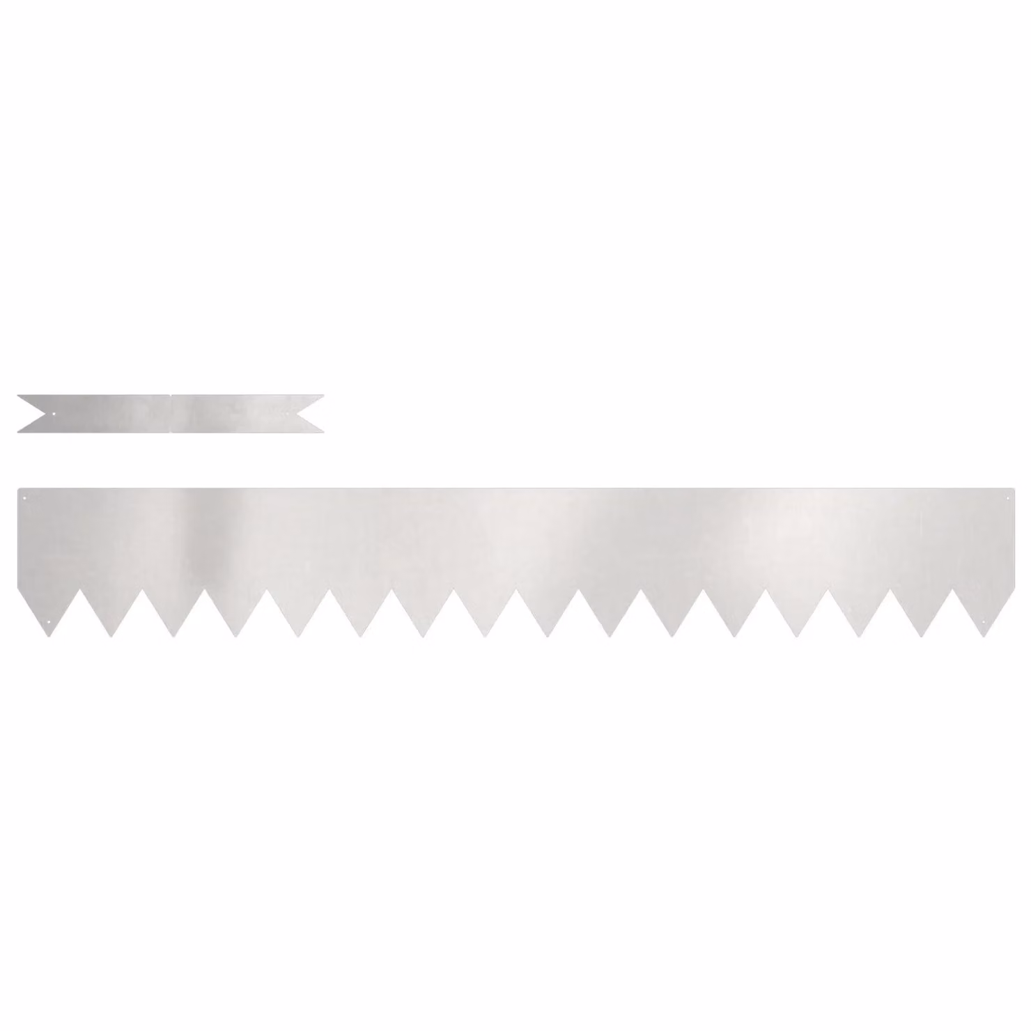 Berkfield Home Stainless Steel Lawn Edgings, Silver, 10 pcs, W/D/H: 100 x 0.5 x 15 cm