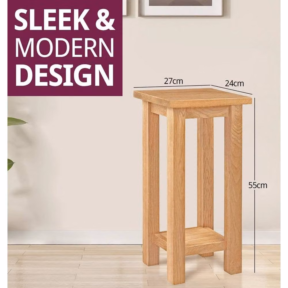 FORGEVIO Small Square Oak Coffee Table in Brown – 2