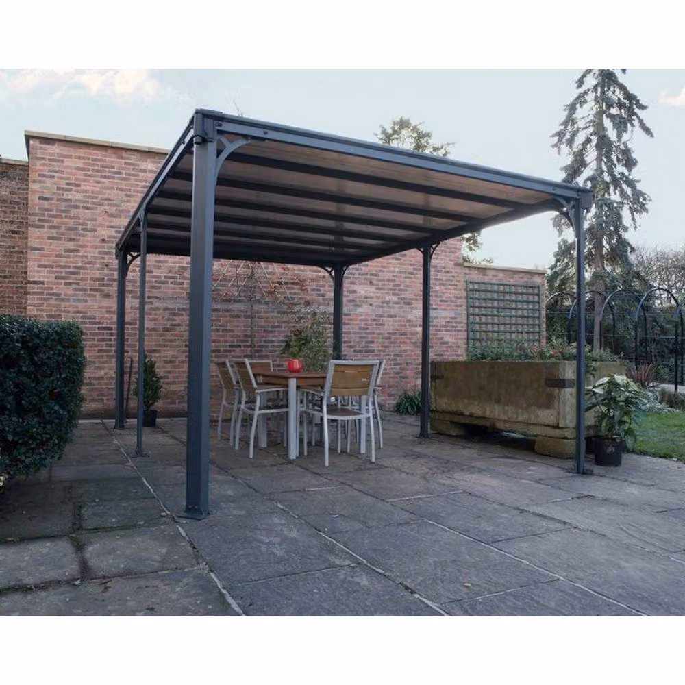 Palram Milano 4300 Polycarbonate Garden Gazebo, Grey, W: 309 cm, D: 426 cm, H: 225 cm – 2